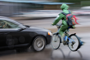 Car and Cyclist Collision